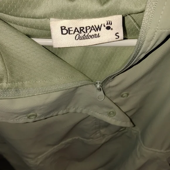 BearPaw Women's Light Gray Light Green Utility Jacket Ladies Hooded Waterproof - Picture 6 of 14
